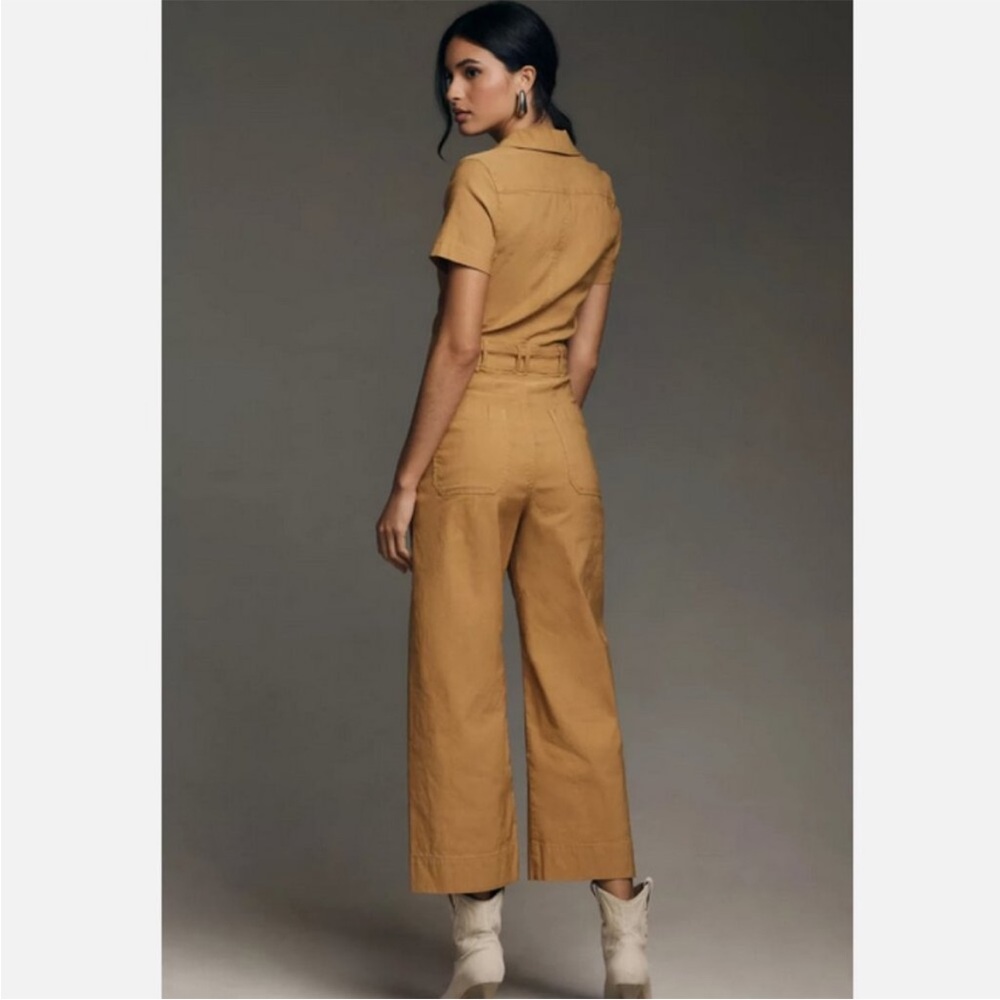 Anthropologie Maeve The Colette Weekend Jumpsuit Honey New With Tags size 2 - Picture 2 of 3